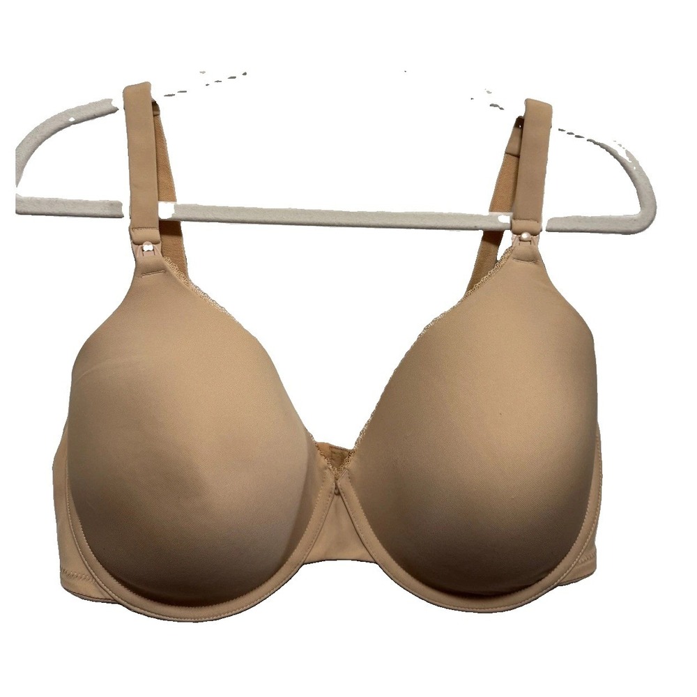 Motherhood Maternity Nursing Bra Beige Nude 40DD Full Coverage Underwire Support